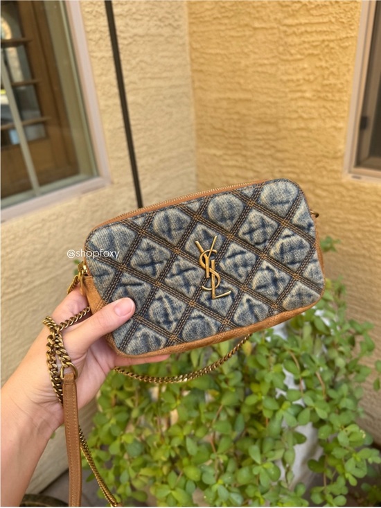 Saint Laurent Handbags - Saint Laurent Denim Becky Double-Zip Crossbody